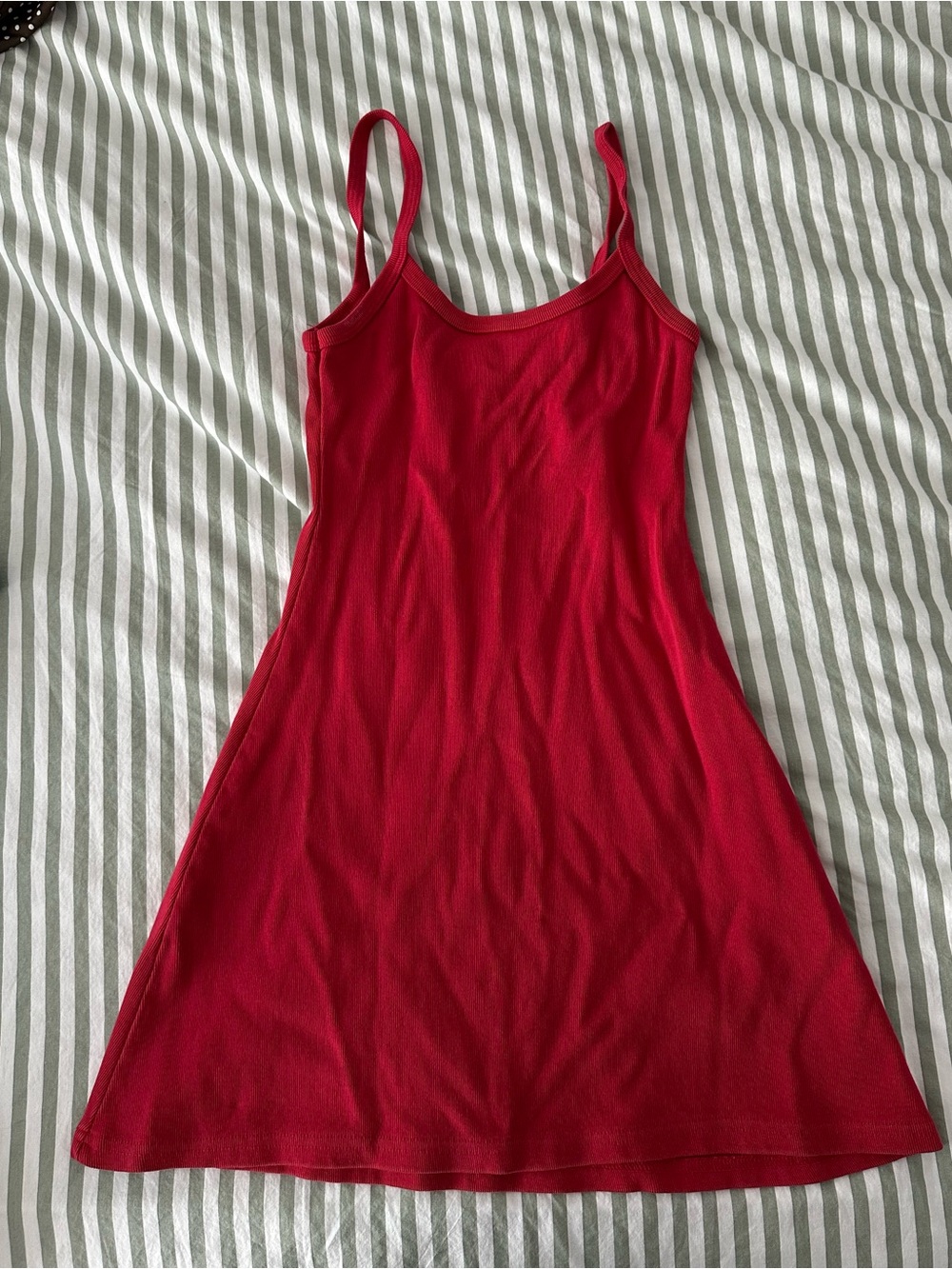 Los Angeles Apparel Crimson Ribbed Dress
